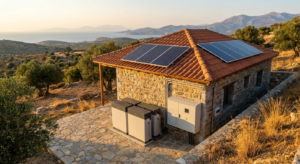 Φωτοβολταϊκά πάνελ με μπαταρίες ηλιακού off-grid