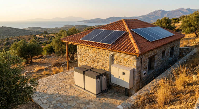 Φωτοβολταϊκά πάνελ με μπαταρίες ηλιακού off-grid - Altro Batteries Φωτοβολταϊκά πάνελ με μπαταρίες ηλιακού off-grid